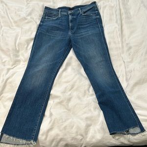 Mother Jeans, the Insider Crop Step Fray, size 30